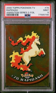 PSA MINT 9 TOPPS 2000 POKEMON RAPIDASH #78 FOIL SERIES 2 LOW POP