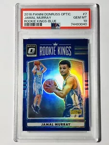 2016-17 Panini Donruss Optic Rookie Kings Blue Prizm #7 Jamal Murray #/49 PSA 10 - Picture 1 of 2