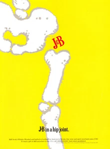 ANUNCIO DE WHISKY J&B #2 RARO 1990 OOP VINTAGE "J&B IN A HIP JOINT" - Imagen 1 de 2