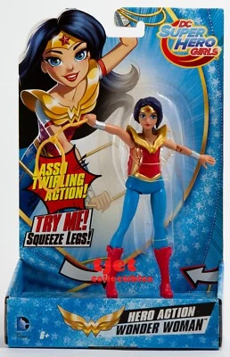 Figura de acción DC Super Hero Girls Hero Action Wonder Woman 2016 Mattel en paquete Foto 1 de 4