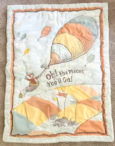 Dr. Seuss Oh The Places You'll Go Crib Blanket Baby Nursery Decoration - Picture 1 of 10