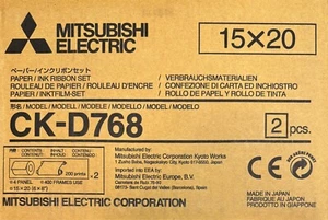 2x Mitsubishi CK D 768 15x20cm 6x8" f. 2x200 Papier & Farbband Drucke (Box of 2) - Bild 1 von 4