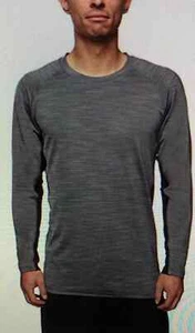 Hang Ten Men's Long Sleeve Shirt Sun Tee Quick Dry UPF 50+ 4 Ways Stretch, Gray, - Picture 1 of 2