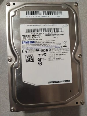 3.5" SATA HDD  Samsung HD403LJ  400Gb, 7200RPM,  16 Mb - Image 1 of 2