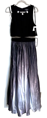 BETSY & ADAM Full Length Dress Gown - Purple Ombre - Crinoline Lining - 12 NEW - Image 1 of 4