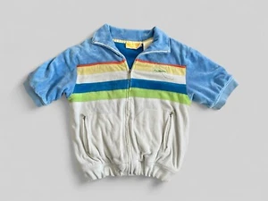 VTG ROCAWEAR Cropped Jacket 90’s Hip Hop Streetwear Rainbow Stripe Kidcore - Picture 1 of 6