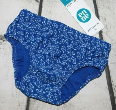 SCHIESSER Baby Jungen Badehose Badeslip Windelslip blau Schiffchen LF40 Gr.86/92 - Bild 1 von 4