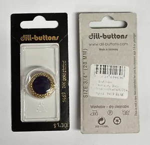 Dill Buttons ~ (1469) - 3/4" - Shank Enamel Navy 1pc - Picture 1 of 1