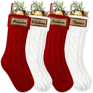 4PACK Christmas Stockings,18Inches Large Cable Knitted Stocking Personalized ... - Picture 1 of 7