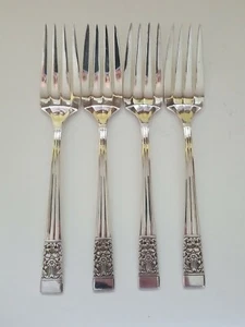 Excellent Oneida Community 1936 CORONATION Salad Forks Set Of Four 6-5/16 Inches - Picture 1 of 7