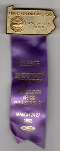 Pennsylvania AFL-CIO: 30th Constitutional Convention: 1992: Delegate - Bild 1 von 2