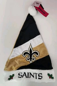 Sombrero de Papá Noel de vacaciones bordado en bloques de colores de la NFL de los New Orleans Sain - Imagen 1 de 6