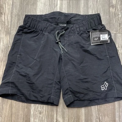 Fox Racing Niñas Pequeño Negro Base Corto Nylon Forro Acolchado NUEVO con Etiquetas Foto 1 de 4