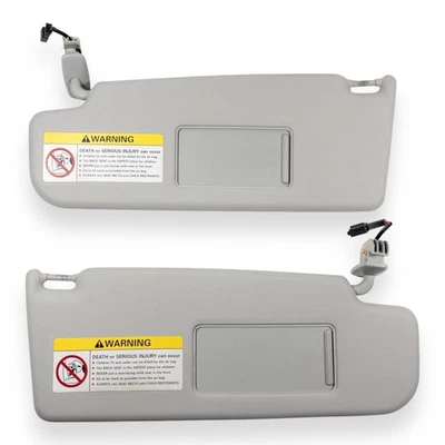 2002-2005 Volkswagen Passat Driver & Passenger Side Sun Visor Pair Set Gray - Image 1 of 4