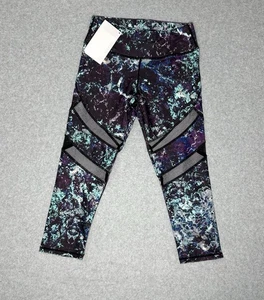 Fabletics Capri Leggings Size Xxs New With Tags Mesh Cutouts Multicolor - Picture 1 of 6