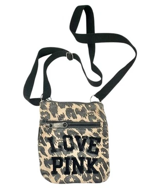 Bolso Bandolera Victorias Secret Love Rosa Para Mujer Estampado Guepardo Negro Beige Foto 1 de 4