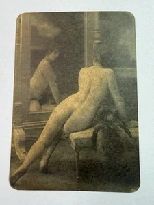 Antique 1910s Erotic Photo Card “Boudoir Nude in Mirror” France, Belle Époque - Picture 1 of 3