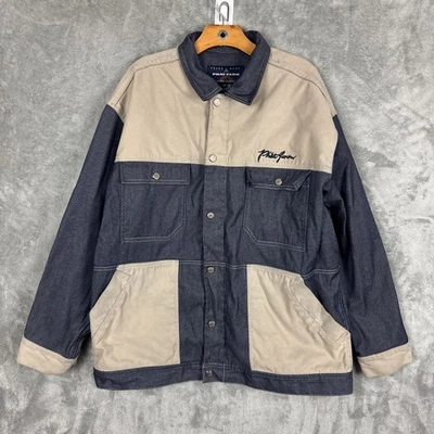 Chaqueta de Colección Phat Farm Para Hombres 2XL Azul Denim Bomber Y2K Años 90 2000 Abrigo Hip Hop Foto 1 de 4