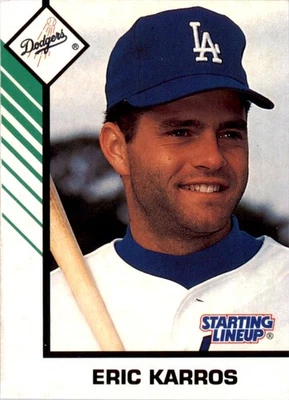 1993 Kenner Starting Lineup Cards Eric Karros Dodgers - Image 1 of 2