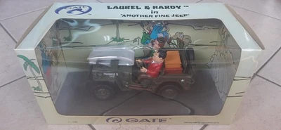  GATE 01063 1/18 1:18 Laurel And Hardy Ride on the Willy'S Jeep kaki LJ599 - Immagine 1 di 2