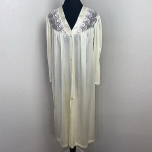 Vintage Vanity Fair Nightgown Women's Small Cream Lace Silky Shiny CottageCore - Picture 1 of 10