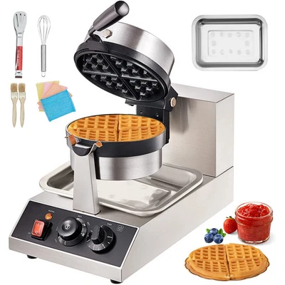 Elektrisches Einkopf Rotierendes Waffeleisen Waffelmaschine Muffineisen - Bild 1 von 4