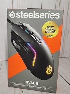 SteelSeries Rival 5 Optische Gaming Maus - Mattschwarz Neu Versiegelt - Bild 1 von 10
