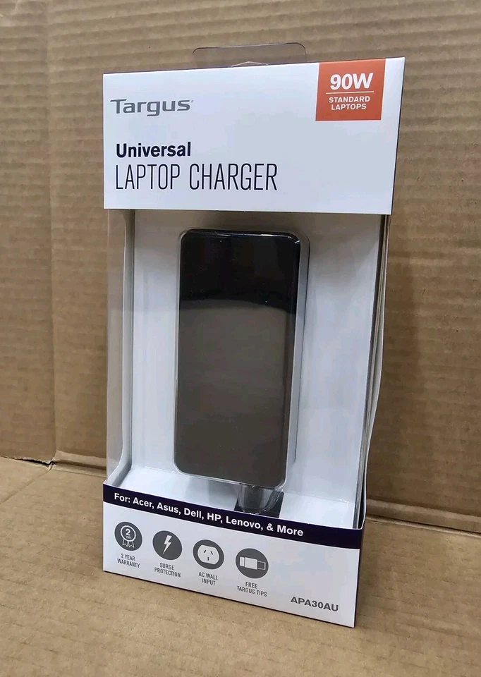 Targus *New* Universal 90W Laptop Compatible Charger 19V 19.5V 20Volt APA30AU - image 1 of 3