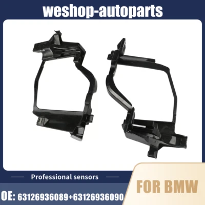 63126936089+63126936090 Headlight Bracket Mounting L+R For BMW 5-Series E60 E61 - Image 1 of 4