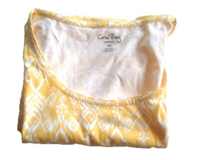 Camiseta sin mangas de algodón talla 2X coral Bay amarilla nueva para dama Plus - Imagen 1 de 3