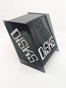 Vintage 1980's Retro Super-Cool Smoked Plexiglass 5.25" Floppy Disk Holder - Picture 1 of 5
