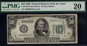1928 $50 FRN H00000158A LOW SERIAL #158 - Picture 1 of 3
