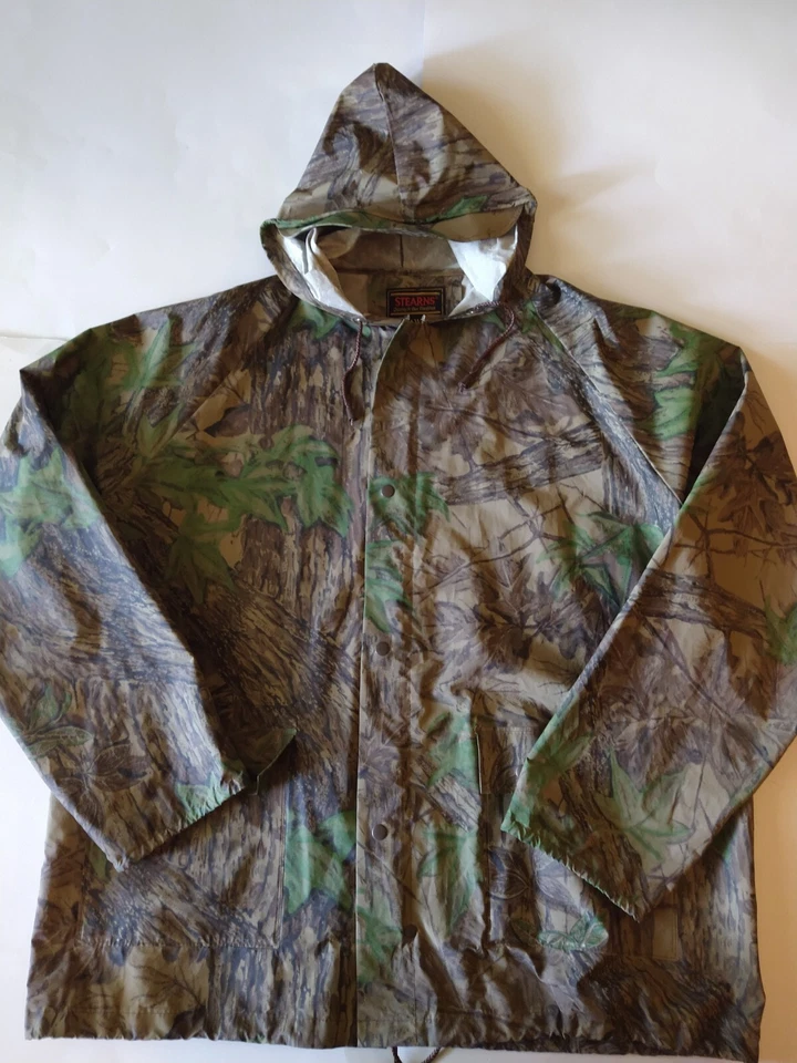 Stearns Men’s Jacket And Pants Set Large Camo Dry Wear Waterproof Rain Suit  - Image 1 of 4