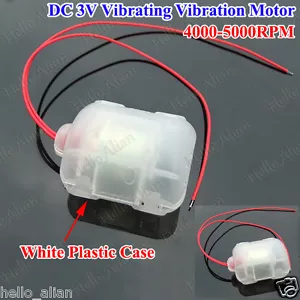 White Plastic Case DC 3V 4000RPM Vibrating Vibration Motor for Massage Cushion - Picture 1 of 4