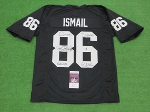 RAGHIB ROCKET ISMAIL RAIDERS SIGNED JERSEY w/RaiderNation Silver&Black JSA PROOF - Picture 1 of 6