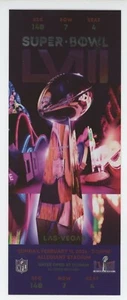 Super Bowl LVIII Full Game Ticket with Actual Seat Number Sec 140 Row 7 Seat 4 - Picture 1 of 2