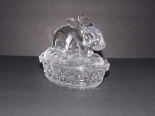 Easter Bunnny Clear Glass Covered Candy/Nut Dish by WILLIAMS SONOMA