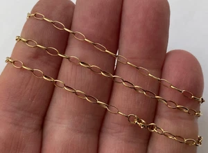 VINTAGE 18" LANGE 9 KT GOLD KETTE HALSKETTE Belcher Typ 2 GRAMM LEICHT - Bild 1 von 8