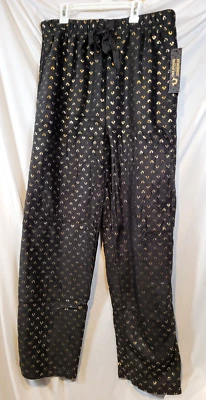 Pantalones de vellón True Religion Lounge L negros, pequeños dorados logotipos de herradura ENVÍO GRATUITO Foto 1 de 2