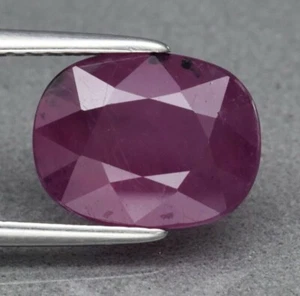 RUBY 3.55ct Red Cushion 10.2x8.0x4.6mm Natural Unheated Untreated from Guinea - Picture 1 of 6