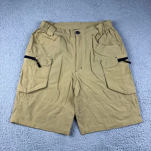 Baleaf Mens S Khaki Cargo Shorts Outdoor Hiking Fishing Utility Zip Pocket - Picture 1 of 11