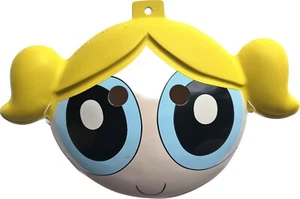 VTG The Powerpuff Girls Bubbles Halloween Cosplay Mask Cartoon Network PVC - NEW - Picture 1 of 3