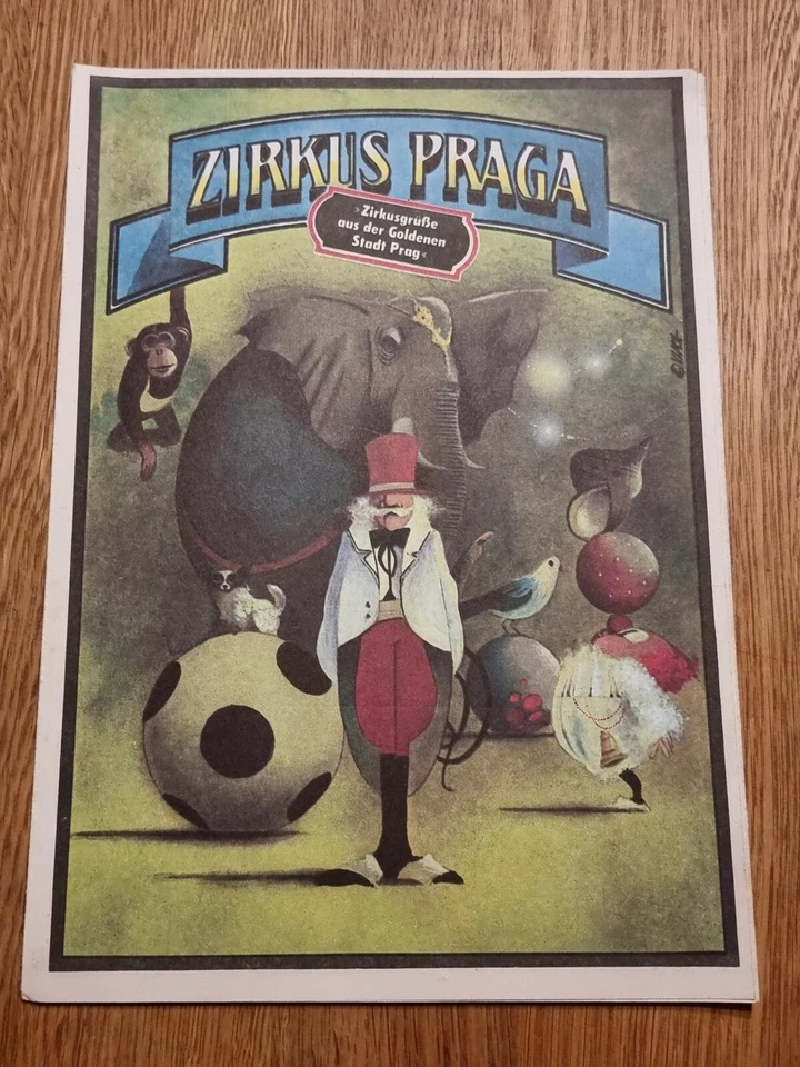 Werbe-Programm-Heft * CIRCUS PRAGA * Prospekt 1988 Zirkus in Rostock - Bild 1 von 1