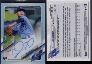 2021 Topps Chrome RC Refractor Auto /499 TYLER ZUBER ROYALS