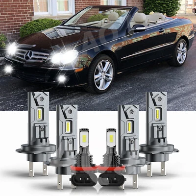 For Mercedes-Benz CLK350 2006-2009 Combo 2-Sides LED Headlight + Fog Light Bulbs - Image 1 of 4