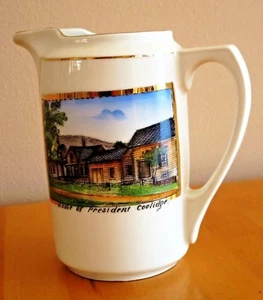 Coolidge Home Plymouth VT President Souvenir Creamer Pitcher Germany Vintage - Picture 1 of 7