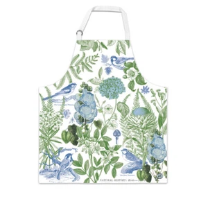 Michel Design Works Cotton Chef's Apron Floral Pattern Name Cotton & Linen - Picture 1 of 1