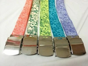 Kids/Teen Canvas Web Toddler Girls Boys Belts Stars Print one size fits all - Picture 1 of 11