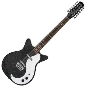 Danelectro '59 12 String Electric Guitar ~ Black Sparkle - Picture 1 of 4