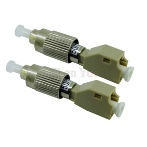 2pcs LC Female to FC Male Fiber Optic Hybrid Adapter MM 50/125 Fiber Connector - Picture 1 of 5